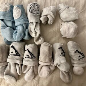 Gymshark White and Blue Socks